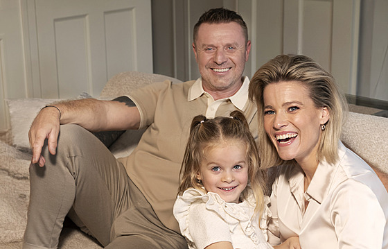 Ji�í �tika, Michaela �tiková a jejich dcera Ane�ka