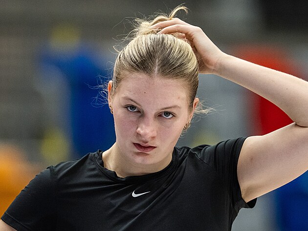 Petra Mal�kov� na tr�ninku �esk�ch basketbalistek