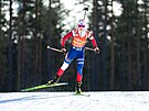 Tereza Voborníková bojuje b�hem �tafety �en v Kontiolahti.