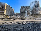 Po�kozená budova po izraelském útoku v Bejrútu, Libanonu  (6. b�ezna 2026)