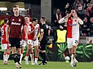 Tomá� Chorý se raduje po vít�zství v derby se Spartou.