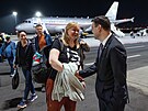 Na pra�ském leti�ti Václava Havla p�istál repatria�ní let z egyptského �arm Al...