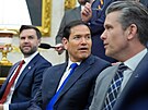 Viceprezident JD Vance, ministr zahrani�í Marco Rubio a ministr obrany Pete...