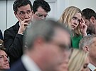 Noviná�i na tiskové konferenci Bílého domu ve Washingtonu. (4. b�ezna 2026)