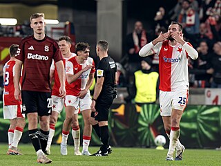 Tomá� Chorý se raduje po vít�zství v derby se Spartou.