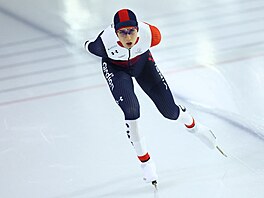 Rychlobrusla� Metod�j Jílek na trati 10 000 metr� na MS ve víceboji.