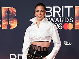 Gemma Atkinsonová na udílení BRIT Awards v Manchesteru (28. února 2026)
