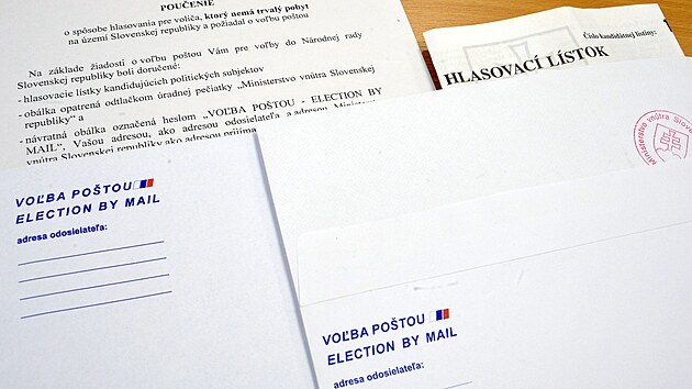 Hlasovací lístky pro Slováky vyu�ívající koresponden�ní volbu