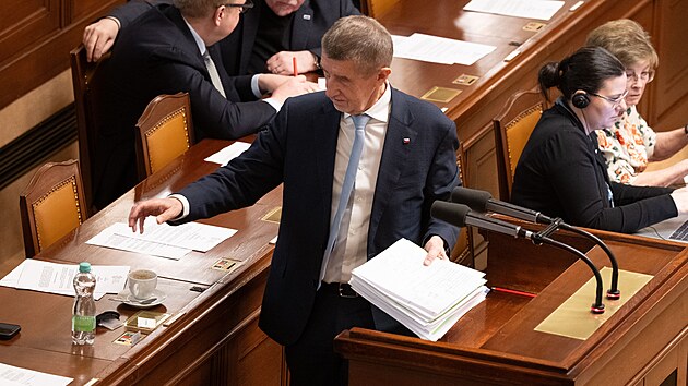 Poslaneck� sn�movna projedn�v� ��dost o vyd�n�  Andreje Babi�e (ANO) a Tomia Okamury (SPD) k trestn�mu st�h�n�. (5. b�ezna 2026)