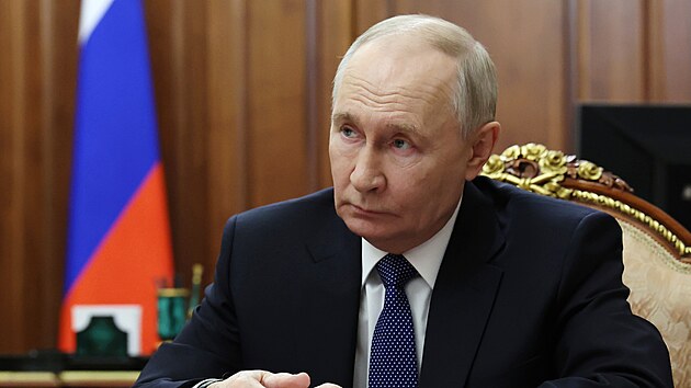 Rusk� prezident Vladimir Putin v Kremlu (3. b�ezna 2026)