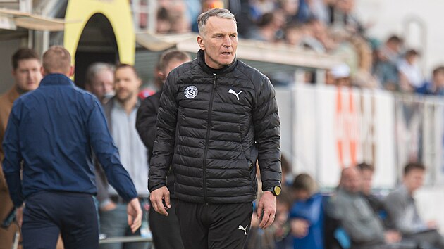Fotbalist� Slov�cka doma remizovali s Mladou Boleslav� 2:2. Dom�c� tren�r Roman Skuhrav� bod bral. (b�ezen 2026)