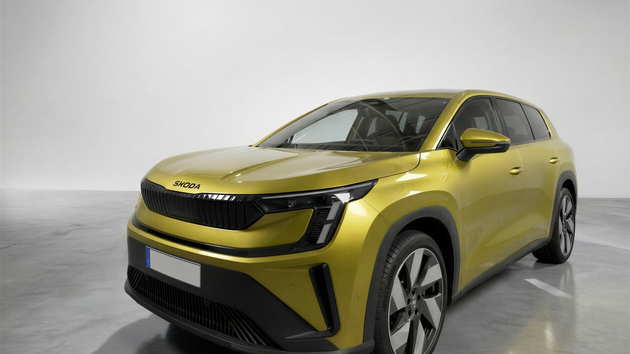 Vizualizace elektromobilu �koda Peaq v pod�n� design�ra Jana Hrodka, kter� k tvorb� p�izval um�lou inteligenci.