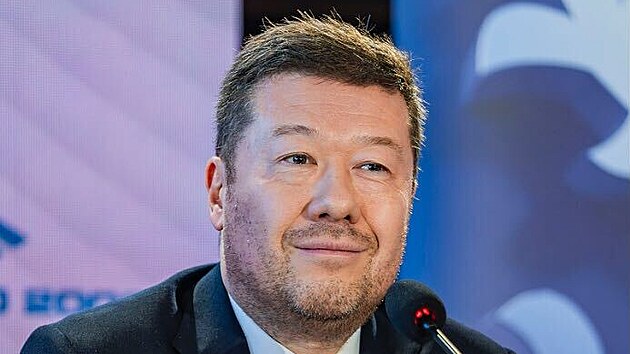 P�edseda Poslaneck� sn�movny Tomio Okamura (SPD) na n�rodn� konferenci Na�e bezpe�nost nen� samoz�ejmost v M��ovn� Pra�sk�ho hradu. (5. b�ezna 2026)