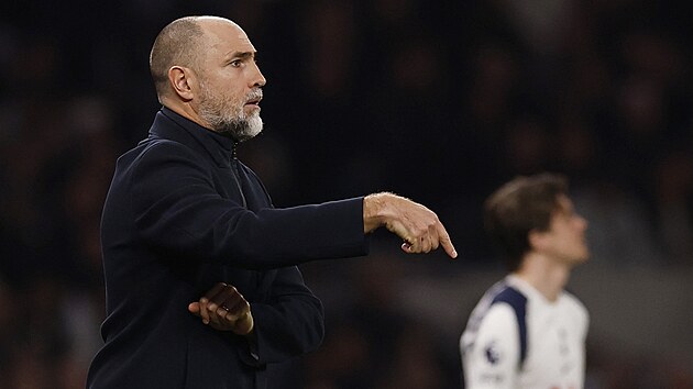 Tren�r Tottenhamu Igor Tudor b�hem z�pasu s Crystal Paalce.