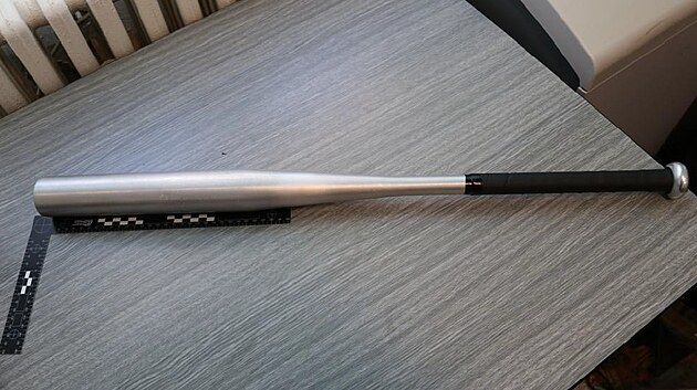 Basebalovou p�lkou mu� po�kodil branku u domu. (2. b�ezna 2026)