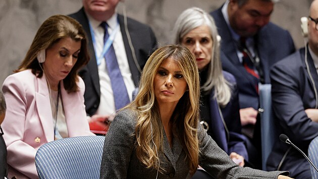 Americk� prvn� d�ma Melania Trumpov� p�edsedala sch�zce Rady bezpe�nosti OSN. T�matem byla ochrana d�t� ve v�lk�ch. (2. b�ezna 2026)