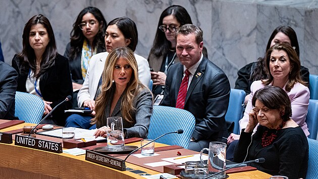 Americk� prvn� d�ma Melania Trumpov� p�edsedala sch�zce Rady bezpe�nosti OSN. T�matem byla ochrana d�t� ve v�lk�ch. (2. b�ezna 2026)