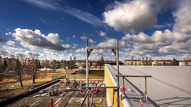 �norov� postup prac� p�i oprav�ch basketbalov� haly na pardubick� Dukle. (27. �nora 2026)