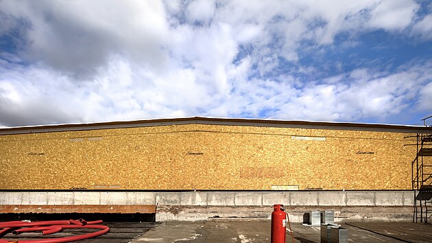 �norov� postup prac� p�i oprav�ch basketbalov� haly na pardubick� Dukle. (27. �nora 2026)