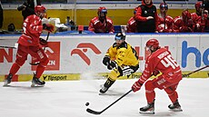 O puk bojují David Ka�e vlevo a Milo� Roman.