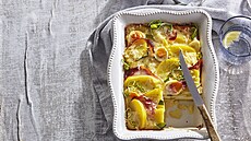 Francouzské brambory s vejci, �unkou a pórkem