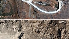 Dal�í pohled na tunely v komplexu Isfahán. Horní snímek je po�ízen 27. února...