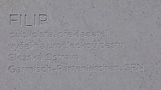 Pam�tní deska spisovatele Oty Filipa v Ostrav�, (2. b�ezen 2026)