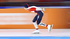 Rychlobrusla� Metod�j Jílek na trati 10 000 metr� na MS ve víceboji.