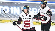 Filip Chlapík ze Sparty slaví gól proti Hradci Králové.