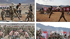 Severokorejský v�dce Kim �ong-un nav�t�vuje sout� odst�elova�� ve výcvikovém...