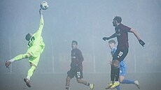 Mladoboleslavský gólman Ji�í Floder byl v pohárovém utkání proti Spart� hrdinou.