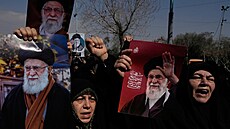 Protesty proti americko-izraelským útok�m v íránském Teheránu. (6. b�ezna 2026)