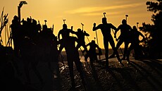 �tafetový závod biatlonist� v Kontiolahti