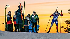 Michal Kr�má� na trati �tafetového závodu v Kontiolahti