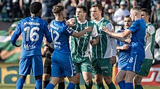 Poty�ka mezi fotbalisty Bohemians a Liberce