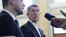 Premiér Andrej Babi� a ministr zahrani�í Petr Macinka po jednání Bezpe�nostní...