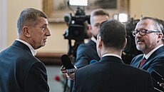 Premiér Andrej Babi� a ministr zahrani�í Petr Macinka po jednání Bezpe�nostní...