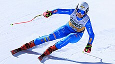 Nadia Delagová na trati sobotního sjezdu ve Val di Fassa.