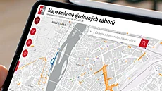 Mapa smluvn� sjednaných zábor�. (2. b�ezna 2026)