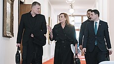 Vládní zmocn�nec Filip Turek, ministryn� financí Alena Schillerová a ministr...