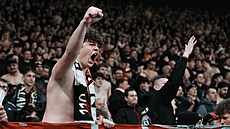 Radost slavistických fanou�k� z výhry nad Spartou.