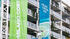 Vesnice v Milán�, kde b�hem, paralympiády bydlí parahokejisté.