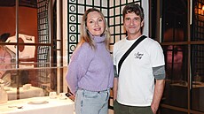 Ludmila Ra�ilovová a Sa�a Ra�ilov na komentované prohlídce pro VIP hosty na...