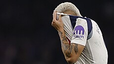 Úto�ník Tottenhamu Richarlison po porá�ce s Crystal Palace.