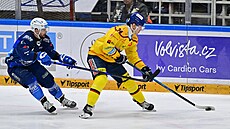 Momentka ze zápasu mezi Kometou Brno a �eskými Bud�jovicemi.