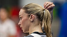 Kate�ina Zeithammerová na tréninku �eských basketbalistek