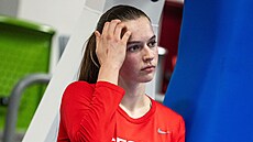 Emma �echová na tréninku �eských basketbalistek