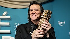 Jim Carrey na udílení cen César v Pa�í�i (26. února 2026)