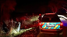 Nehoda u Dobro�ovic, od které utekl �idi�. (28. února 2026)