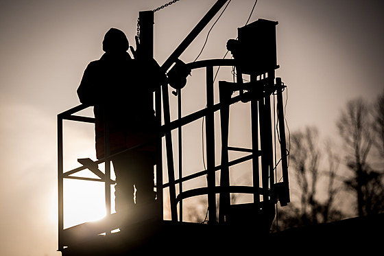 V jihlavsk�© Ä�ist�­rnÄ� vyváž�­ technika p�­sek usazený za tři roky v jedn�© z nádrž�­